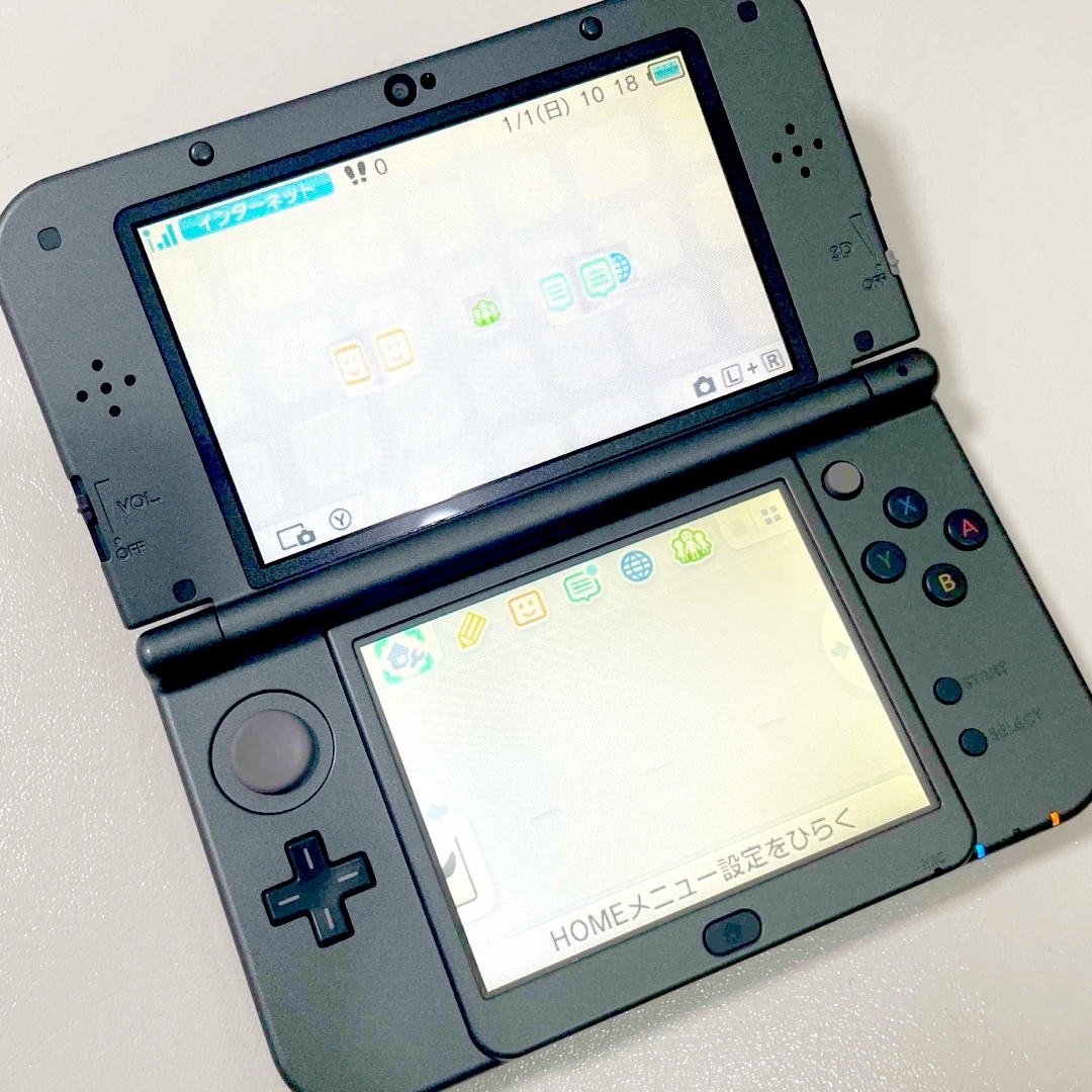 ニンテンドー3DS(ニンテンドー3DS)のNewニンテンドー3DS LL メタリックブラック 本体 Nintendo 黒 エンタメ/ホビーのゲームソフト/ゲーム機本体(携帯用ゲーム機本体)の商品写真