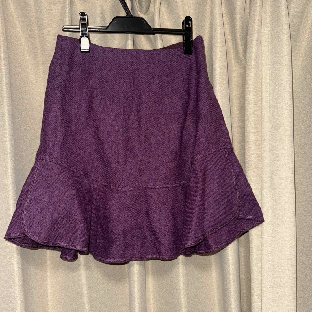 IENA(イエナ)のIENA ウールスカート　パープル　38 レディースのスカート(ひざ丈スカート)の商品写真