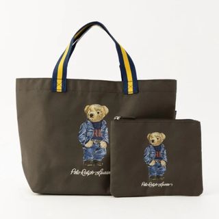 ポロラルフローレン(POLO RALPH LAUREN)のポロベア　ポーチ付き　トートバッグ　ブラウン　newデザイン(トートバッグ)