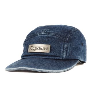 シュプリーム(Supreme)のSupreme シュプリーム キャップ サイズ:FREE 18SS メタルプレート ボックスロゴ デニム キャンプキャップ Metal Plate Camp Cap ブルー ブランド 帽子【メンズ】【中古】(キャップ)