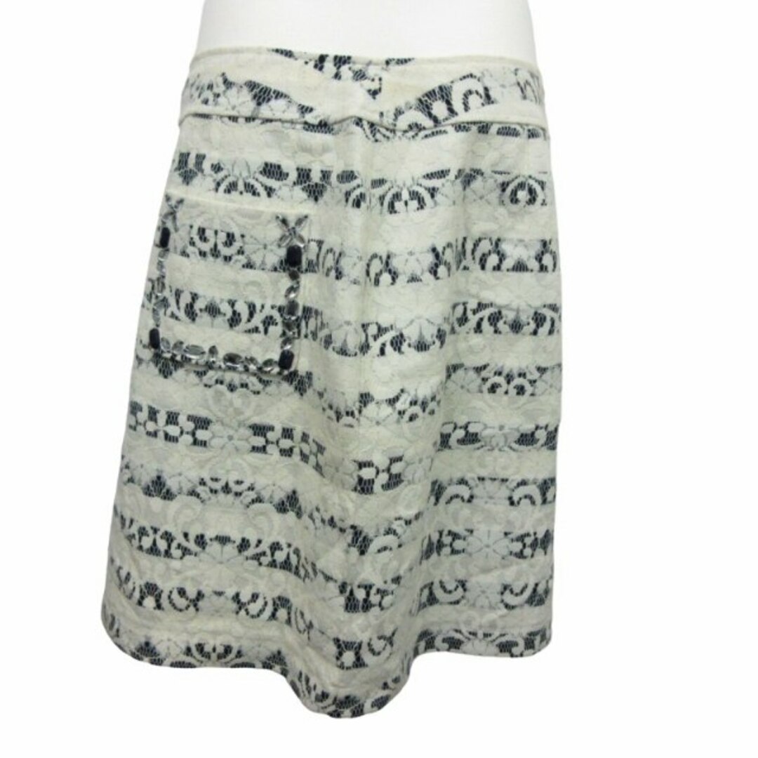 QUEENS COURT(クイーンズコート)のクイーンズコート QUEENS COURT レース ひざ丈 スカート IBO48 レディースのスカート(ひざ丈スカート)の商品写真
