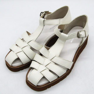 モードカオリ サンダル 本革 レザー ブランド 靴 シューズ 日本製 白 レディース 24サイズ ホワイト MODE KAORI(サンダル)