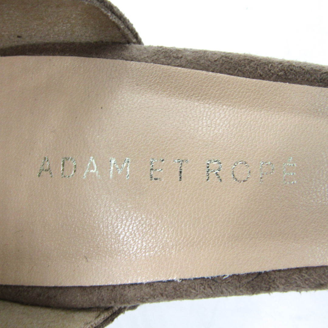 Adam et Rope'(アダムエロぺ)のアダムエロペ サンダル チャンキーヒール ストラップ スウェード ブランド 靴 シューズ  レディース 23サイズ ベージュ Adam et Rope' レディースの靴/シューズ(サンダル)の商品写真