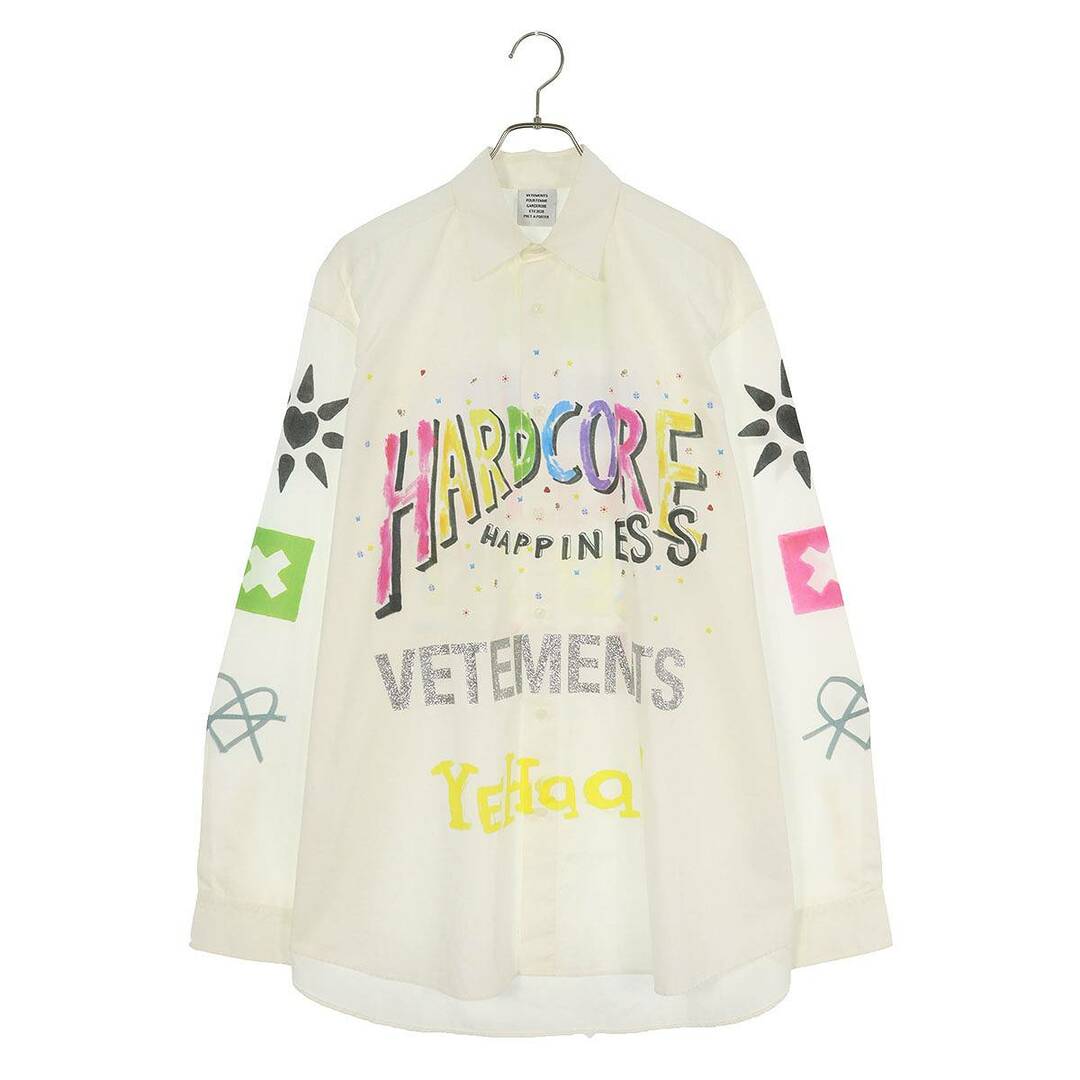 VETEMENTS(ヴェトモン)のヴェトモン  20SS  SS20SH281 ロゴペイントオーバーサイズ長袖シャツ メンズ S メンズのトップス(シャツ)の商品写真