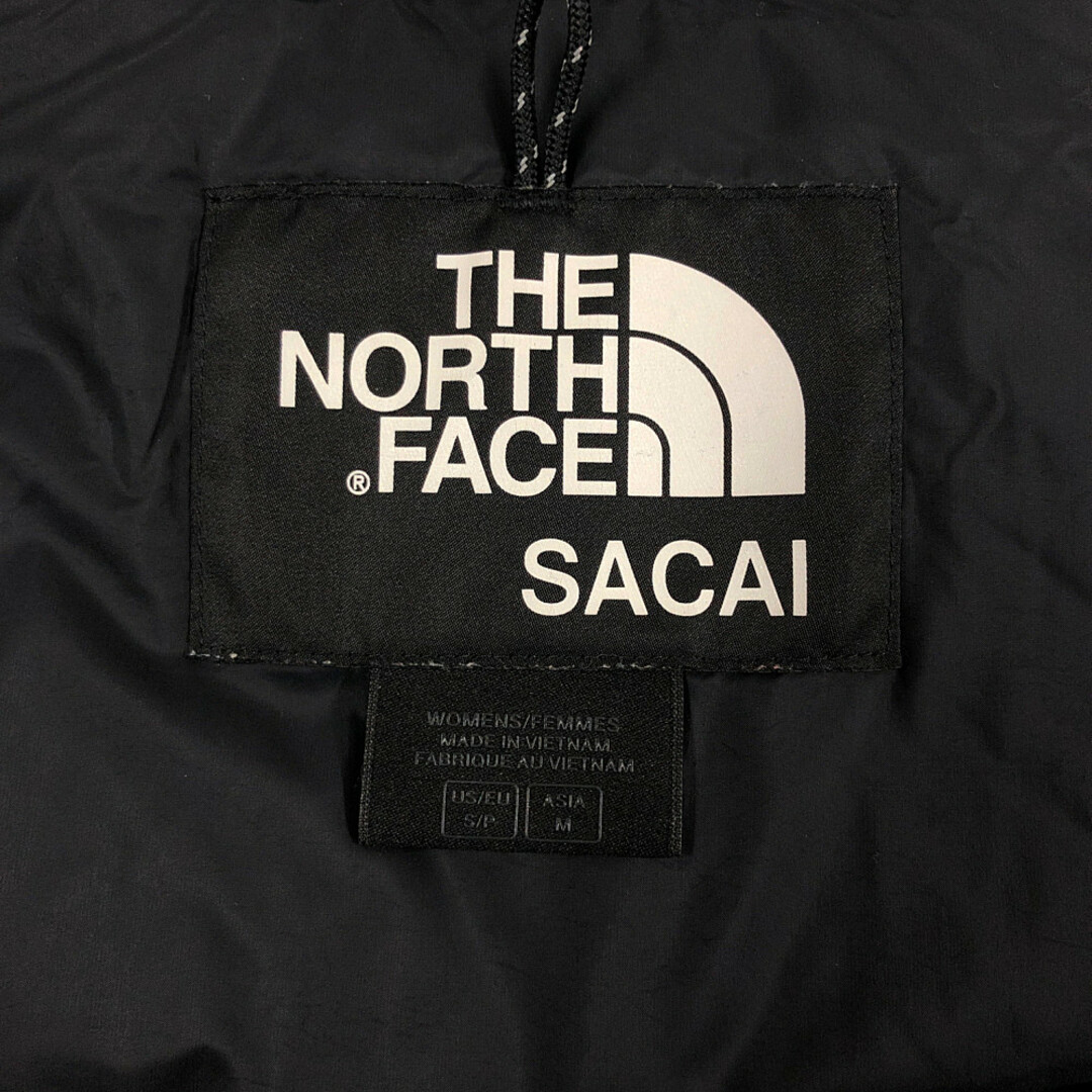 sacai(サカイ)のSACAI サカイ × THE NORTH FACE 品番 NDW971SA レディース ボンバージャケット ダウンジャケット ブラック サイズUS＝S 正規品 / 33107 レディースのジャケット/アウター(ダウンジャケット)の商品写真