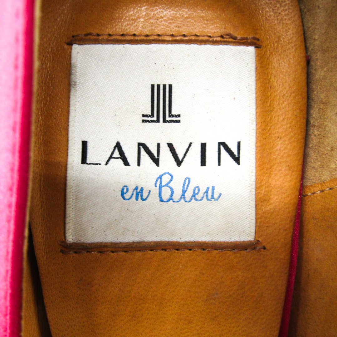 LANVIN en Bleu(ランバンオンブルー)のランバンオンブルー パンプス ラウンドトゥ ハイヒール ブランド 靴 シューズ レディース 23.5サイズ ピンク LANVIN en Bleu レディースの靴/シューズ(ハイヒール/パンプス)の商品写真