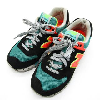 ニューバランス(New Balance)のニューバランス スニーカー ローカット WL574OBD 靴 シューズ 黒 レディース 25サイズ ブラック NEW BALANCE(スニーカー)