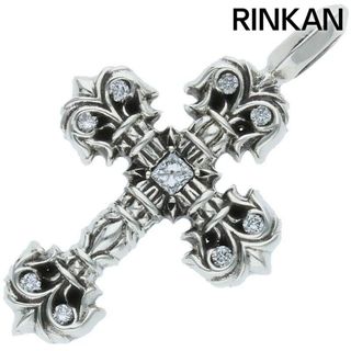 クロムハーツ(Chrome Hearts)のクロムハーツ  CHARM FILIGREE TINY P DMND/タイニーフィリグリー PAVEダイヤ/チャーム/シルバーネックレストップ メンズ(ネックレス)