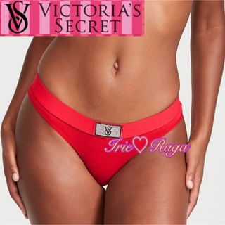 ヴィクトリアズシークレット(Victoria's Secret)の★Victoria's Secret★ロゴストーン Tバックソングショーツ下着赤(ショーツ)