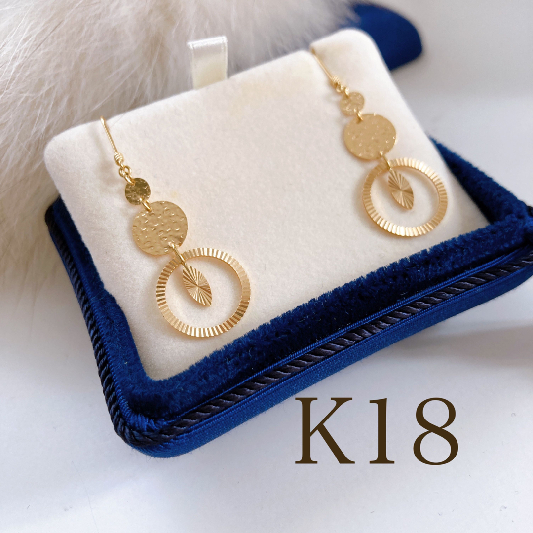 JEWELRY TSUTSUMI(ジュエリーツツミ)のk18 イエローゴールド　ピアス　フックピアス　18金 レディースのアクセサリー(ピアス)の商品写真