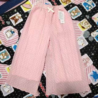 新品　ドット柄　シフォン地　ワイドパンツ(パンツ/スパッツ)