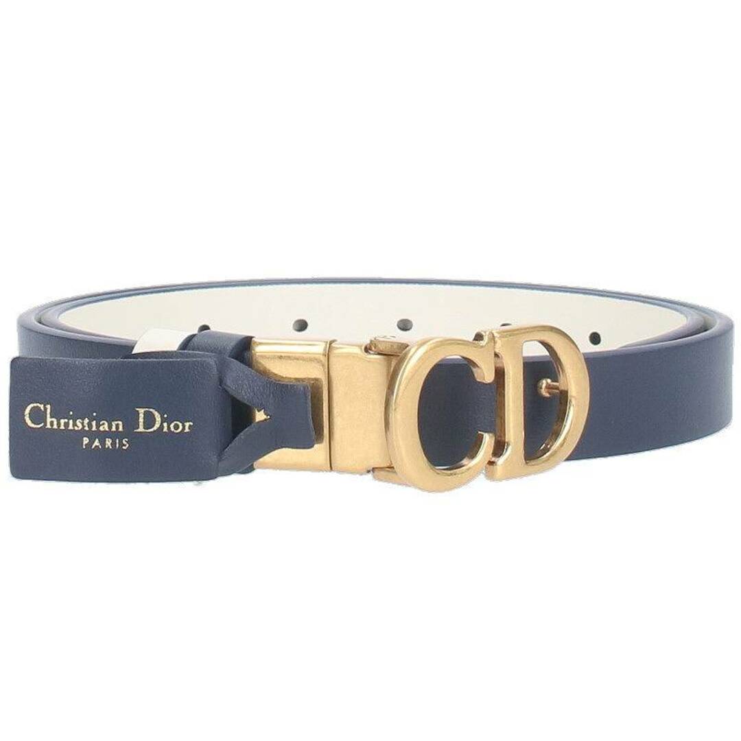 Christian Dior(クリスチャンディオール)のクリスチャンディオール  23-MA-0199 CDバックルレザーナローベルト レディース 70 レディースのファッション小物(ベルト)の商品写真