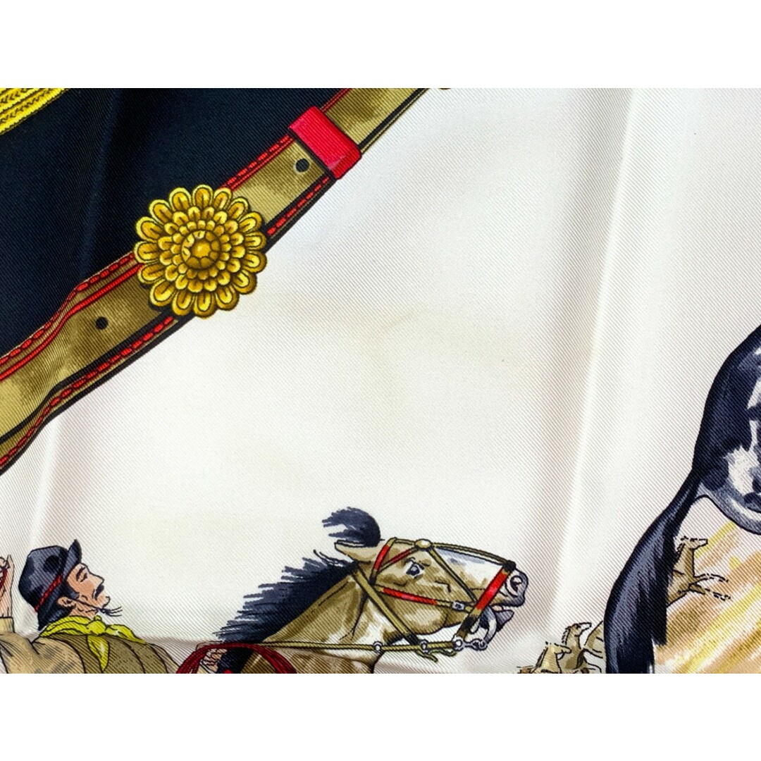 HERMES - HERMES エルメス カレ90 Pampa パンパ 大草原 犬 馬 黒 HERMES - HERMES エルメス カレ90 Pampa パンパ 大草原 犬 馬 黒