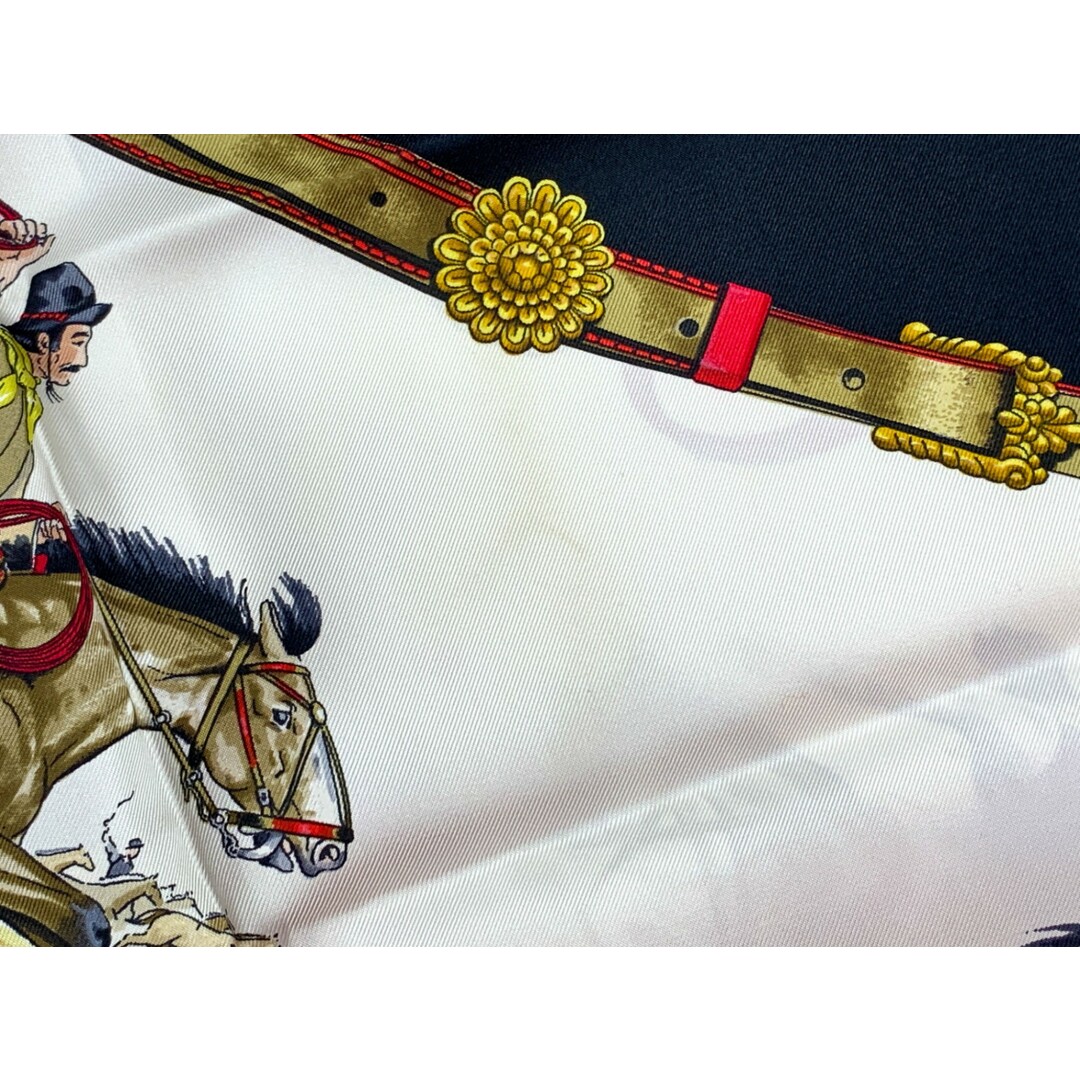 HERMES - HERMES エルメス カレ90 Pampa パンパ 大草原 犬 馬 黒 HERMES - HERMES エルメス カレ90 Pampa パンパ 大草原 犬 馬 黒