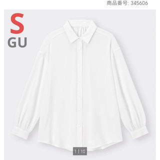 ジーユー(GU)の【GU345606】シアーオーバーサイズシャツ S(シャツ/ブラウス(長袖/七分))