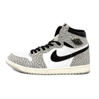 ナイキ(NIKE)のナイキ NIKE ■ 【 AIR JORDAN 1 HIGH OG White Cement DZ5485 052 】 エア ジョーダン 1 ホワイト セメント スニーカー w18238(スニーカー)