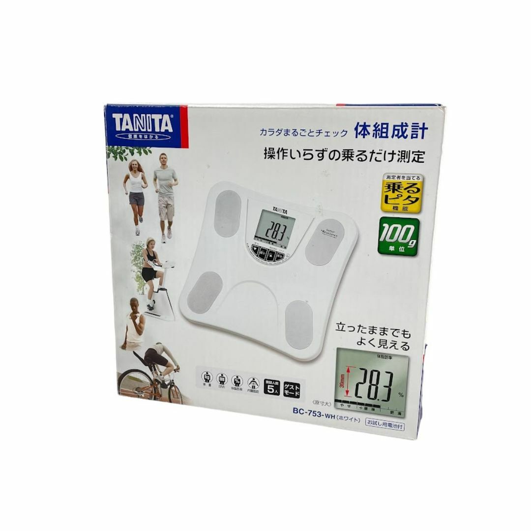 TANITA(タニタ)の■タニタ 体組成計■ 乗るピタ機能 体重計 内臓脂肪測定 BC-753-WH スマホ/家電/カメラの生活家電(体脂肪計)の商品写真