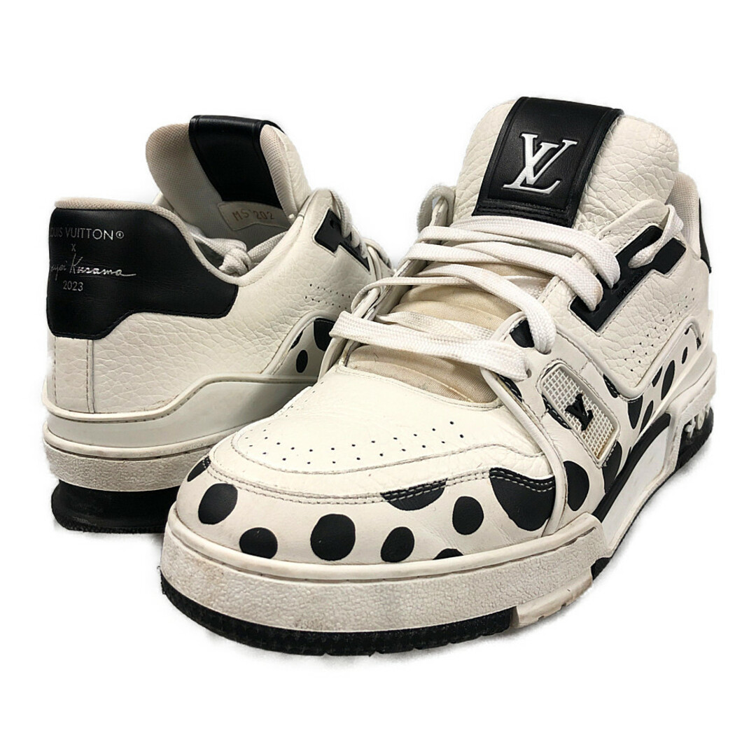 LOUIS VUITTON(ルイヴィトン)のLOUIS VUITTON ルイ・ヴィトン YK 草間彌生 LV トレイナーライン レザー×ファブリック スニーカー シューズ 7.5=26~26.5cm 正規品 / 32813 メンズの靴/シューズ(スニーカー)の商品写真