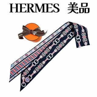 Hermes - 【美品】エルメス ツイリー ハーネスの薔薇窓 スカーフ シルク