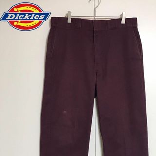 ディッキーズ(Dickies)の【希少カラー】ディッキーズ　ロゴ入りワークパンツ　人気サイズ　ワイン　K705(ワークパンツ/カーゴパンツ)