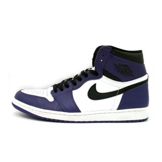 ナイキ(NIKE)のナイキ NIKE ■【 AIR JORDAN 1 RERO HIGH OG COURT PURPLE 555088 500 】 エア ジョーダン 1 レトロ ハイ コート パープル スニーカー w18239(スニーカー)