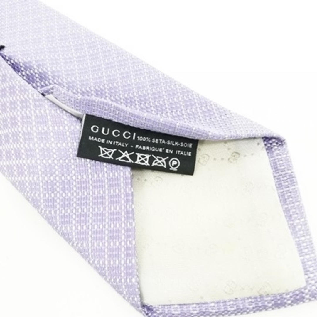 Gucci(グッチ)のグッチ GUCCI インターロッキングG ネクタイ レギュラータイ シルク 紫 メンズのファッション小物(ネクタイ)の商品写真