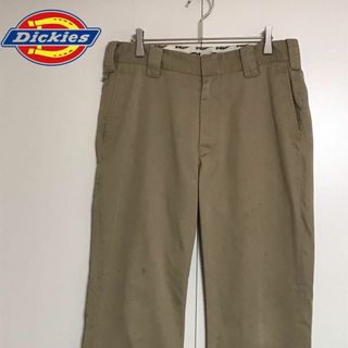 ディッキーズ(Dickies)の【人気定番】ディッキーズ　ロゴ入りワークパンツ　ベージュ　丈短め　K706(ワークパンツ/カーゴパンツ)