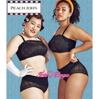 PEACH JOHN - ★PEACH JOHN★お腹カバーフルバックショーツ★透けチェック柄レースパンツ