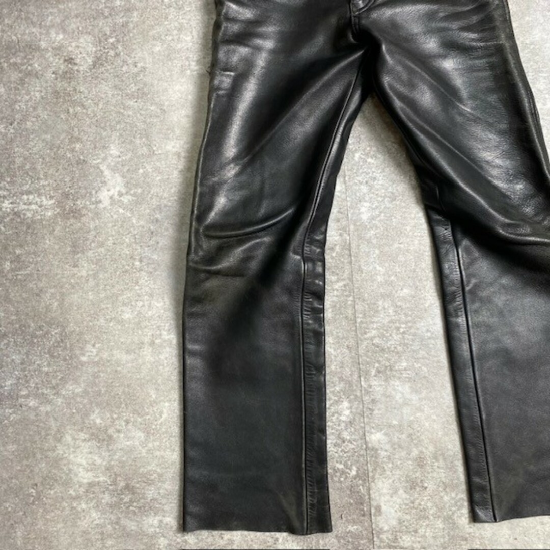 Harley Davidson(ハーレーダビッドソン)のOLD HARLEY DAVIDSON ハーレーダビッドソン レザーパンツ ヴィンテージ vintage 283U レディースのパンツ(その他)の商品写真