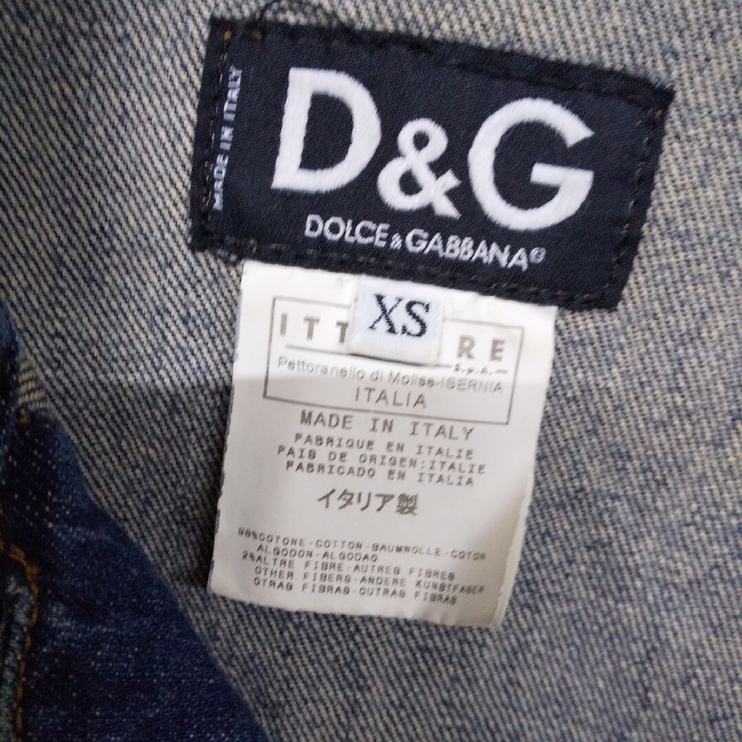 DOLCE&GABBANA(ドルチェアンドガッバーナ)のDOLCE&GABBANA【XS】希少デザイン Gジャン レディースのジャケット/アウター(Gジャン/デニムジャケット)の商品写真