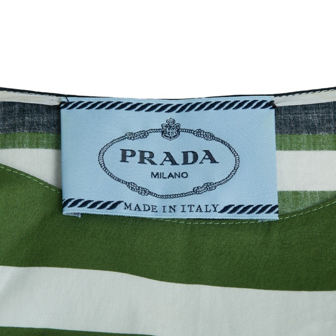 PRADA(プラダ)の美品 プラダ ノースリーブワンピース ボーダー サイズ：38 コットン レディース PRADA 【1-0143351】 レディースのワンピース(その他)の商品写真