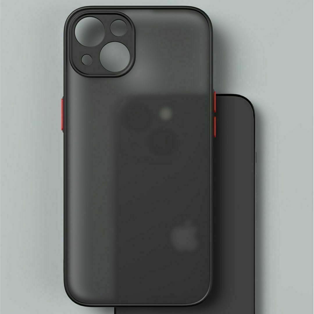 iPhone 15 ケース マットブラック カバー カメラ レンズ保護 韓国 スマホ/家電/カメラのスマホアクセサリー(iPhoneケース)の商品写真