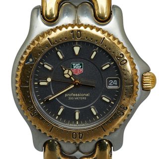 タグホイヤー(TAG Heuer)の美品 タグホイヤー セル プロフェッショナル 200 腕時計 WG1120-K0 クオーツ グレー文字盤 ステンレススチール メンズ TAG HEUER 【1-0143371】(腕時計(アナログ))