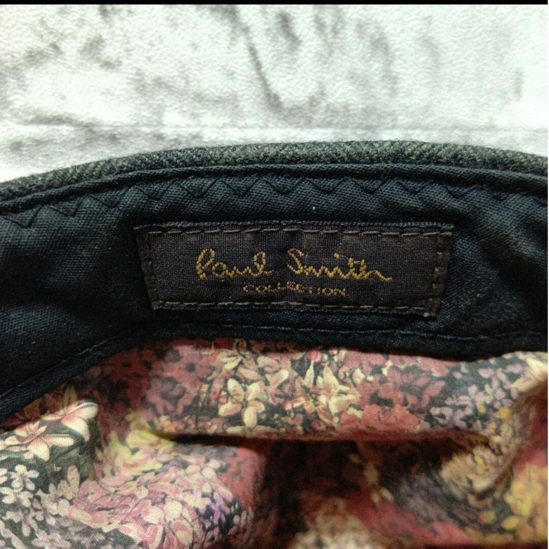 Paul Smith(ポールスミス)のPaul Smith　ポールスミス　ハンチング帽　ダークグレー　花柄 メンズの帽子(ハンチング/ベレー帽)の商品写真