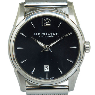 ハミルトン(Hamilton)の美品 ハミルトン ジャズマスター 腕時計 H385150 自動巻き ブラック文字盤 ステンレススチール メンズ HAMILTON 【214-43867】(腕時計(アナログ))