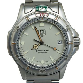 タグホイヤー(TAG Heuer)の美品 タグホイヤー プロフェッショナル 200 腕時計 WF1112-0 自動巻き ベージュ文字盤 ステンレススチール メンズ TAG HEUER 【214-43868】(腕時計(アナログ))