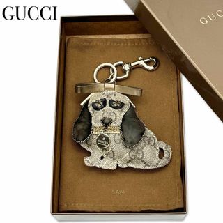 Gucci - グッチ ビーグル GG ドッグ 犬 リボン  キーホルダーリング バッグチャーム