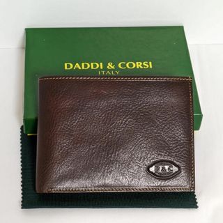 DADDI&CORSI　ITALY☆写真も入る2つ折り財布☆ブラウン☆(折り財布)