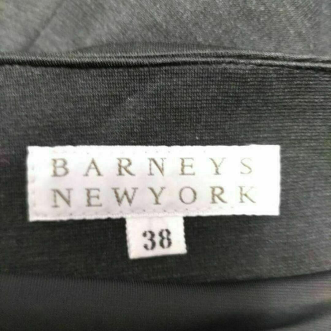 BARNEYS NEW YORK(バーニーズニューヨーク)のバーニーズニューヨーク ひざ丈 段スカート 黒 38 テンセル素材 レディースのスカート(ひざ丈スカート)の商品写真