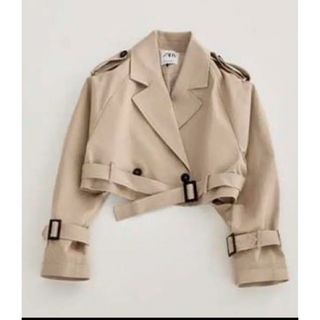ZARA - zaraクロップドトレンチコートtodayfulクラネungrid ZARA - zaraクロップドトレンチコートtodayfulクラネungrid