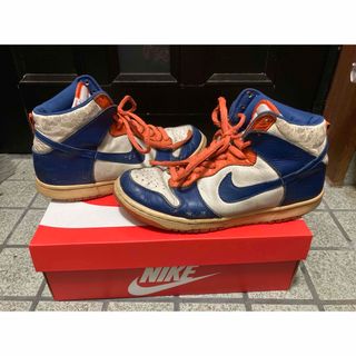 ナイキ(NIKE)のビンテージ　NIKE DUNK ダンクハイ　オレンジ　ブルー　青(スニーカー)