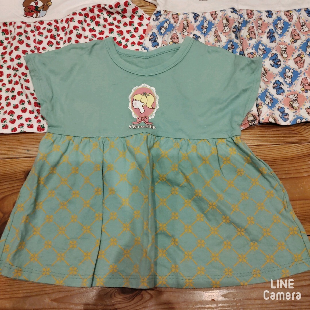 ベルメゾン(ベルメゾン)のSWIMMER❤️Tシャツ３枚セット キッズ/ベビー/マタニティのキッズ服女の子用(90cm~)(Tシャツ/カットソー)の商品写真