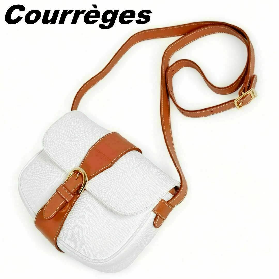 Courreges(クレージュ)のクレージュ ショルダーバッグ カメラバッグ ミニショルダー クロスボディ 白 レディースのバッグ(ショルダーバッグ)の商品写真