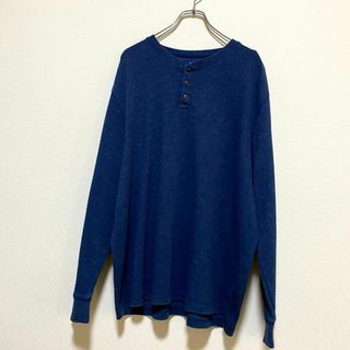 ヴィンテージ(VINTAGE)のアメリカ古着　サーマルカットソー　ヘンリーネック　長袖Tシャツ　ロンT　ワッフル(Tシャツ/カットソー(七分/長袖))