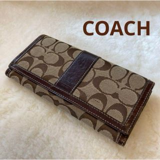 コーチ(COACH)の⭐️ COACH ⭐️ コーチ シグネチャーキャンバス 本革 レザー 長財布(財布)