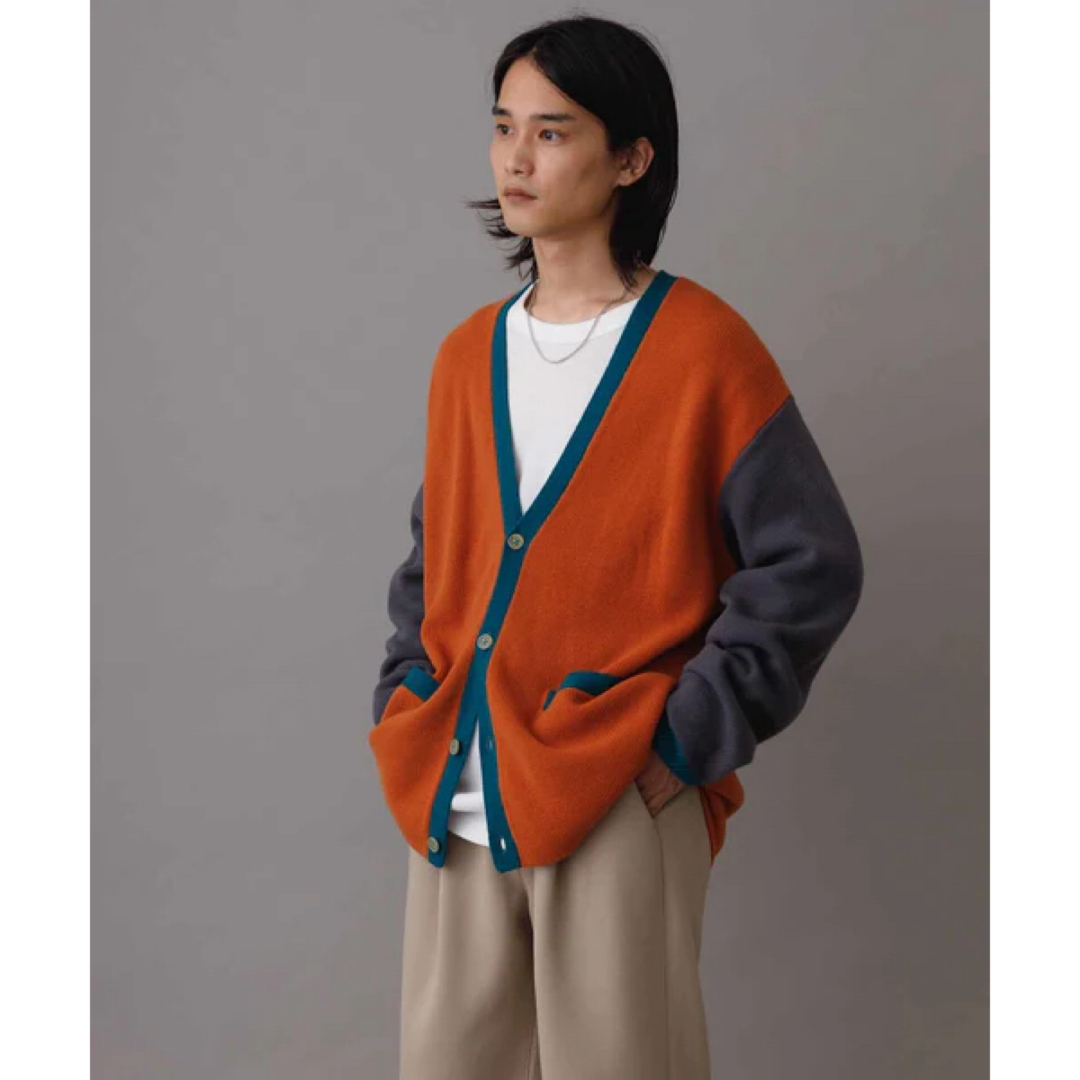 Adam et Rope'(アダムエロぺ)のadam et rope' logan Color Block Cardigan メンズのトップス(カーディガン)の商品写真