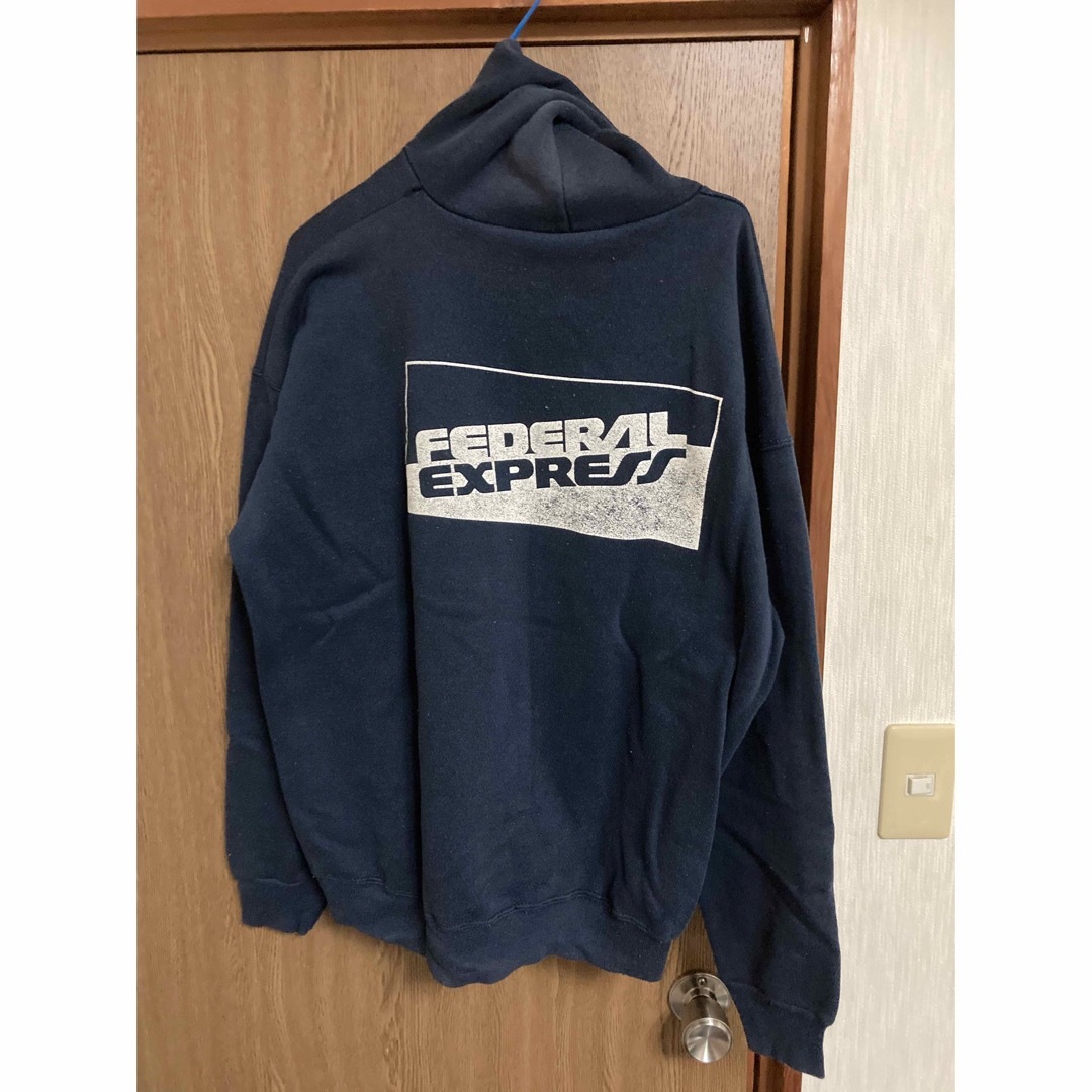 ヴィンテージ 　USパーカー　express カレッジプリント　ネイビー メンズのトップス(パーカー)の商品写真