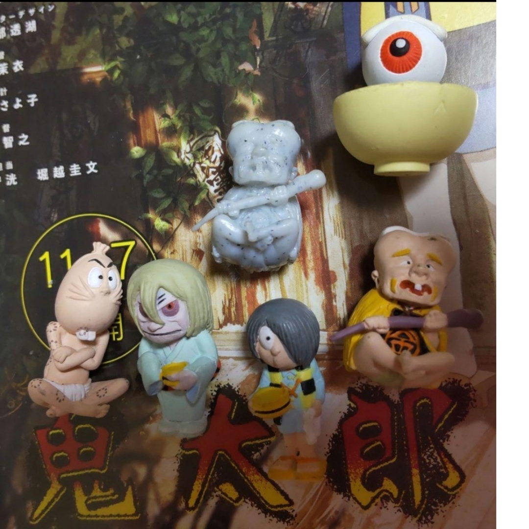 a48【ゲゲゲの鬼太郎】ミニフィギュア６体セット エンタメ/ホビーのアニメグッズ(その他)の商品写真