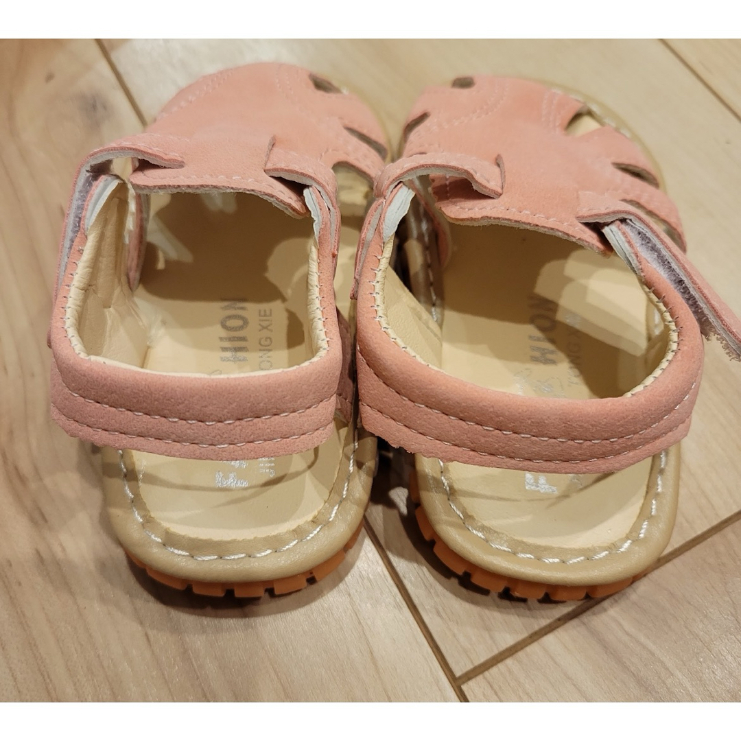 13cm‪☆ピンク 女の子 サンダル‪ キッズ　子供　マジックテープ キッズ/ベビー/マタニティのキッズ靴/シューズ(15cm~)(サンダル)の商品写真