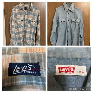 リーバイス(Levi's)のLevi's ビンテージ　ウエスタンシャツ　チェック柄(Tシャツ/カットソー(七分/長袖))